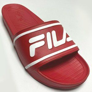 Men’s Fila Sleek Slide St Red Flip Flops NWT